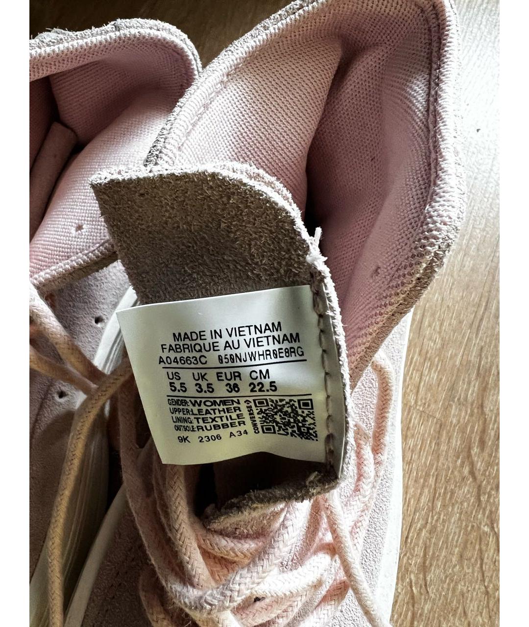 CONVERSE Розовые замшевые кеды, фото 5
