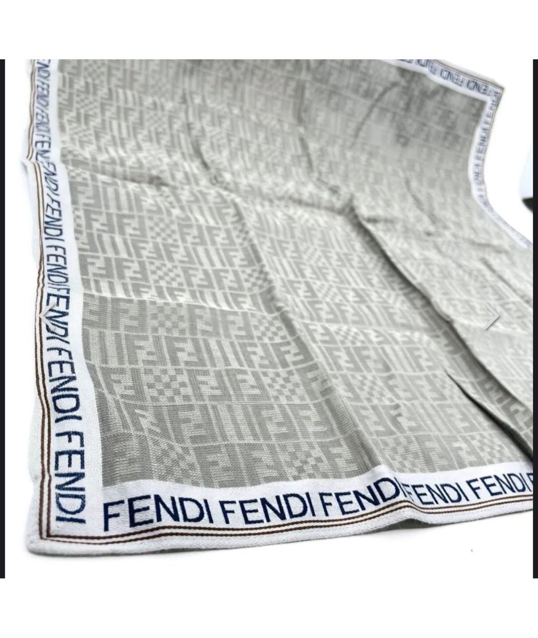 FENDI Антрацитовый платок, фото 2