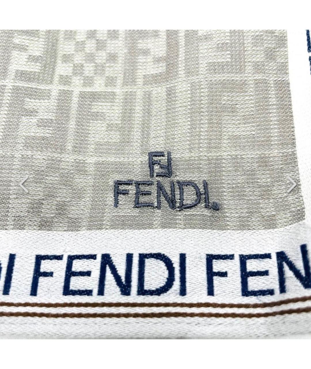 FENDI Антрацитовый платок, фото 3