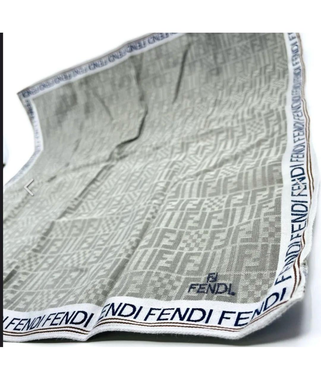 FENDI Антрацитовый платок, фото 4