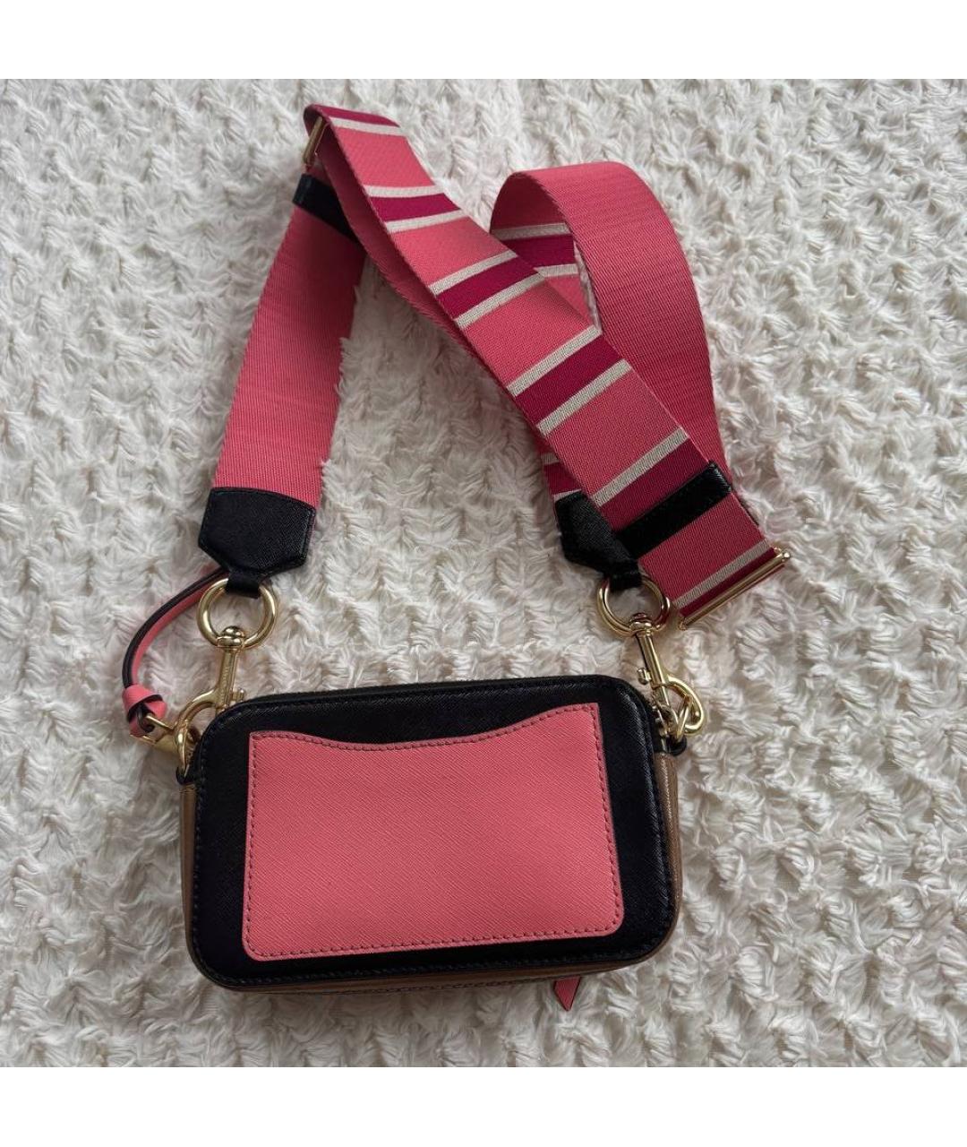 MARC JACOBS Розовая кожаная сумка через плечо, фото 2