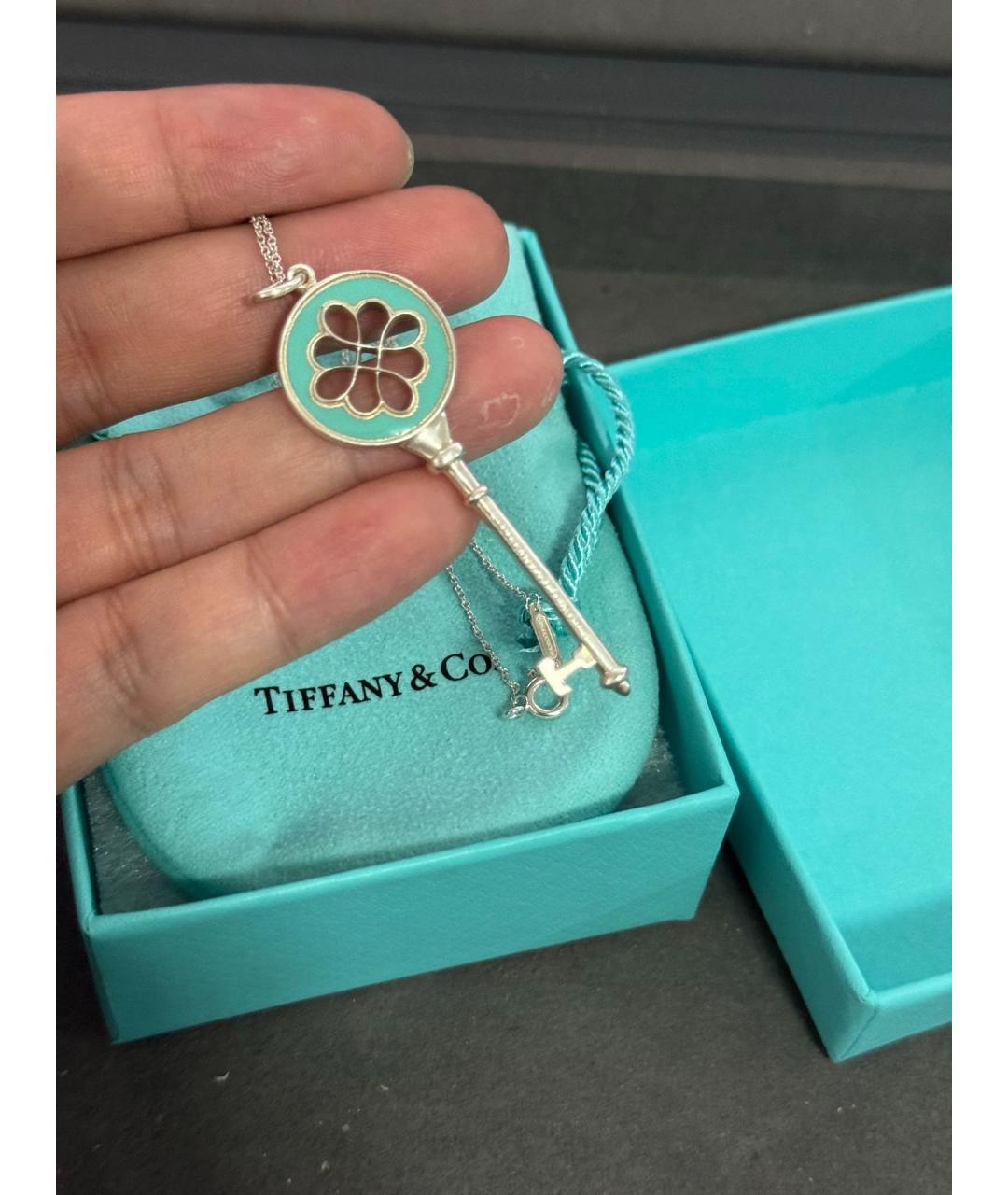 TIFFANY&CO Синий серебряный кулон, фото 5