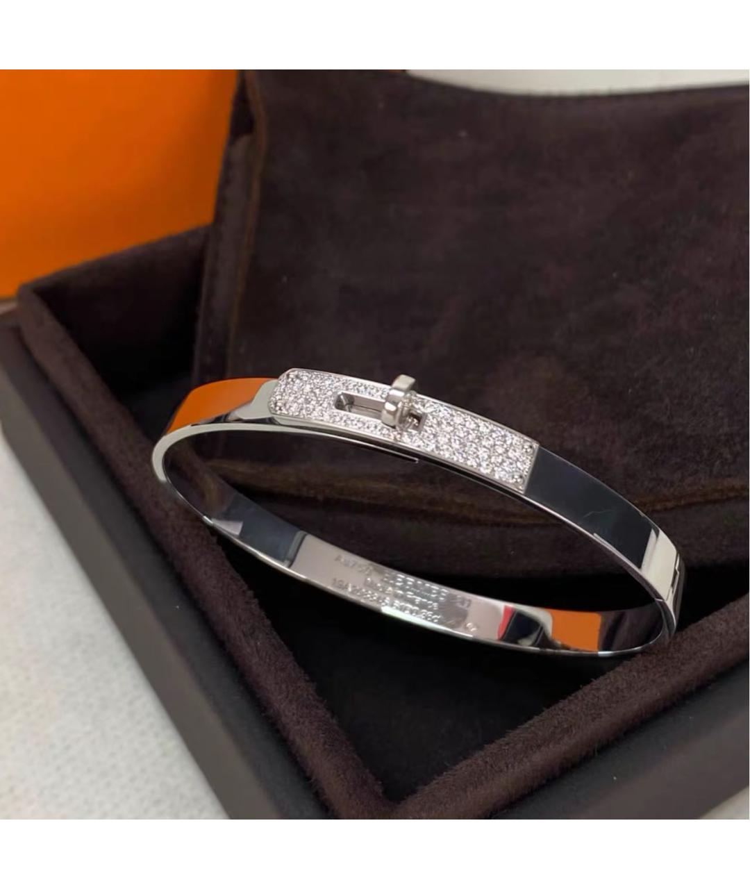 HERMES Серебряный браслет из белого золота, фото 2