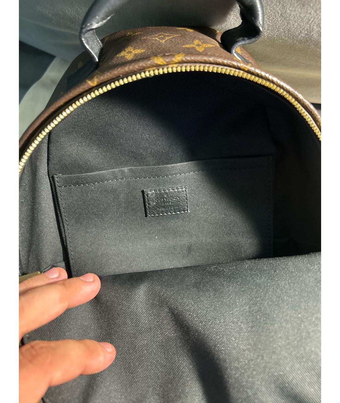 LOUIS VUITTON Коричневый кожаный рюкзак, фото 4