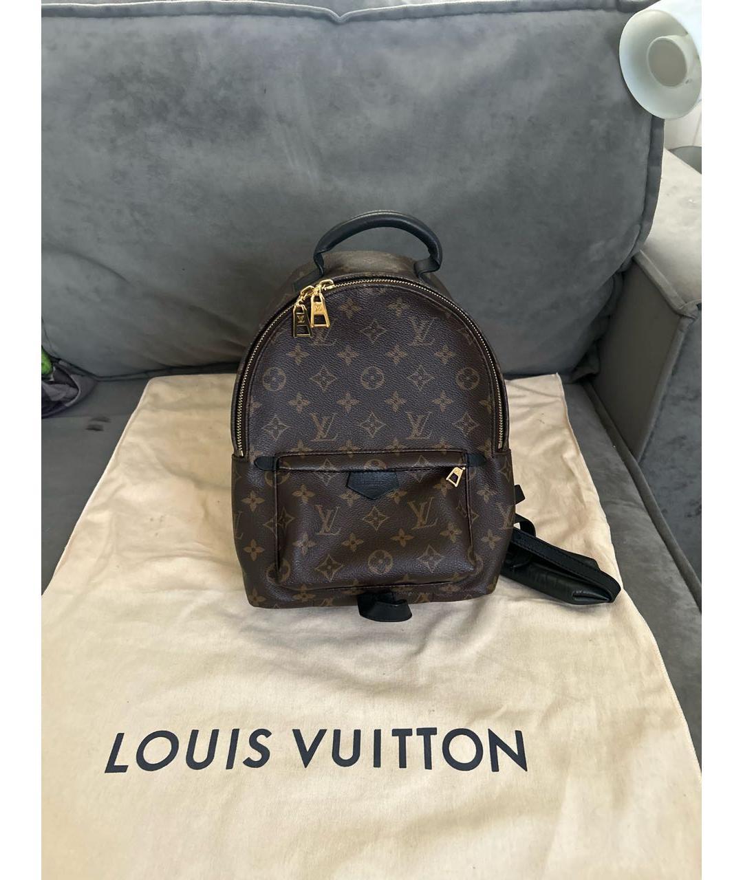LOUIS VUITTON Коричневый кожаный рюкзак, фото 5