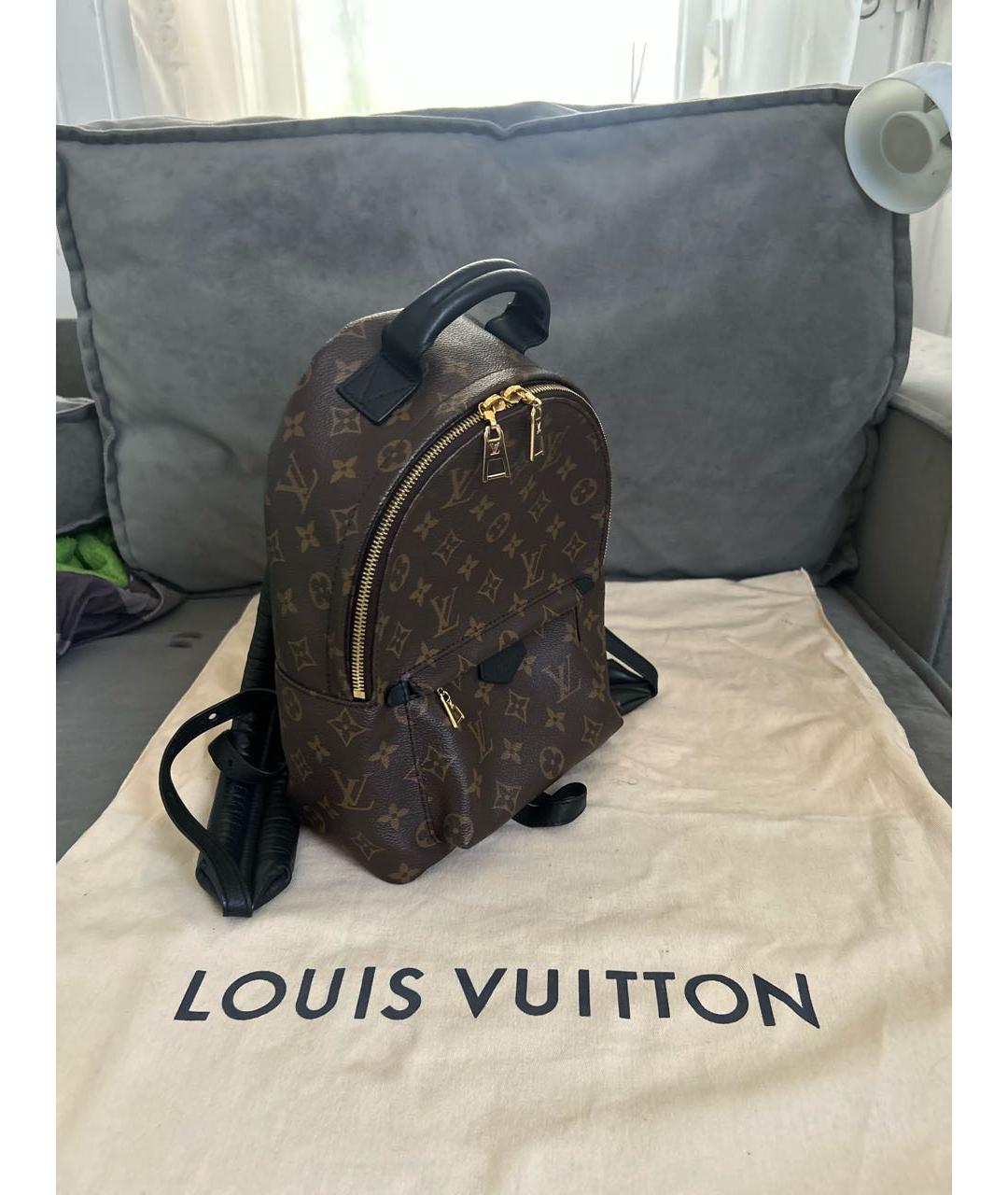 LOUIS VUITTON Коричневый кожаный рюкзак, фото 2