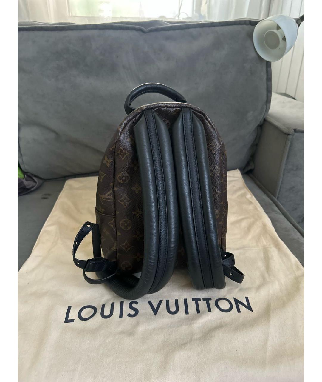 LOUIS VUITTON Коричневый кожаный рюкзак, фото 3