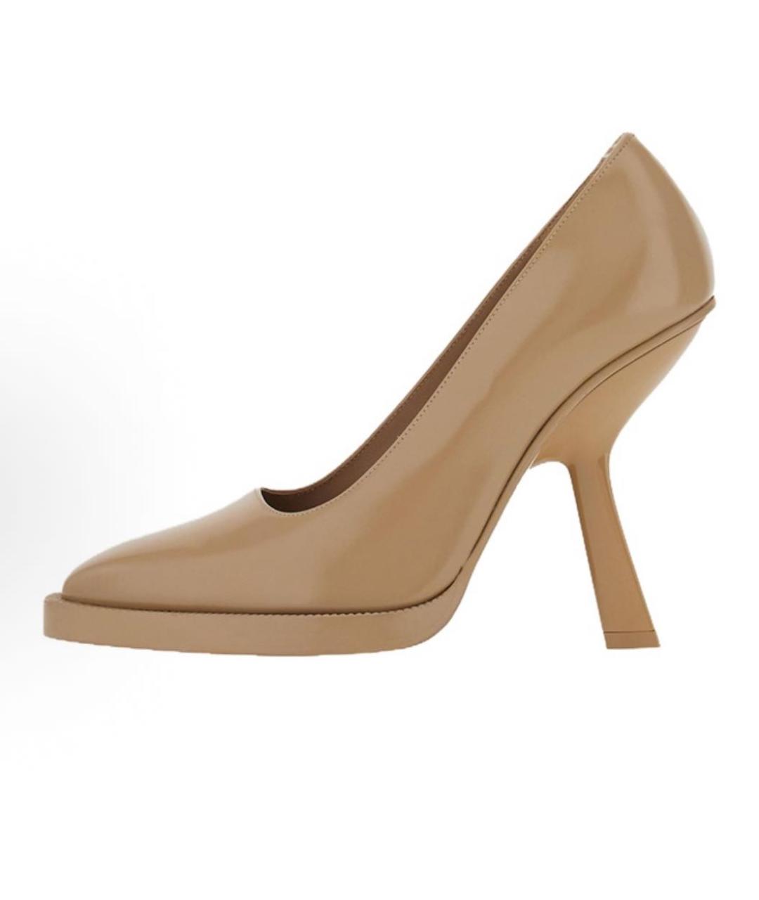 FERRAGAMO Бежевые кожаные туфли, фото 7