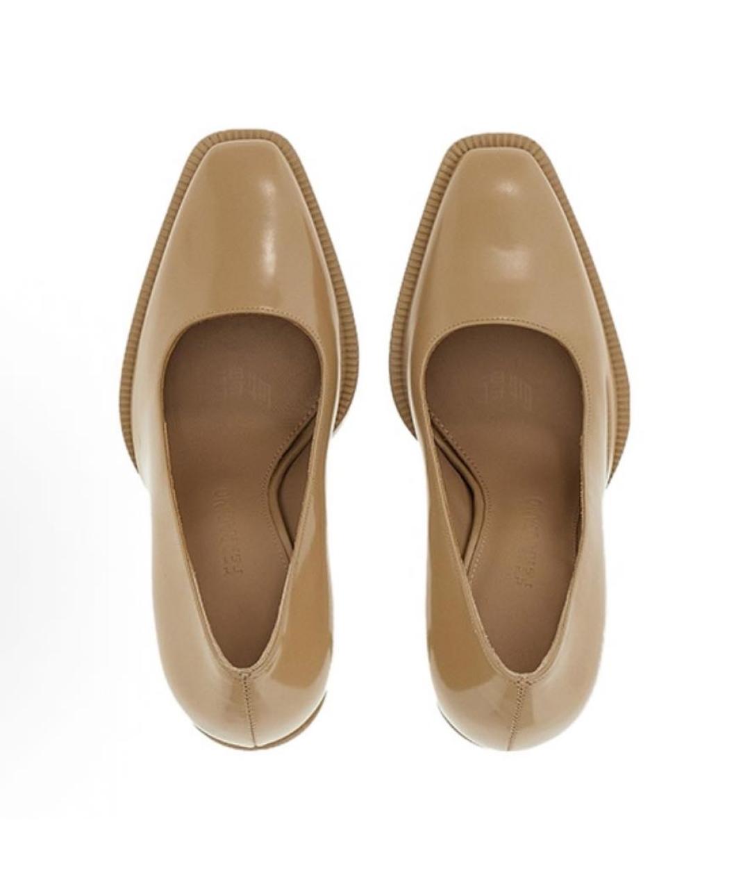 FERRAGAMO Бежевые кожаные туфли, фото 4