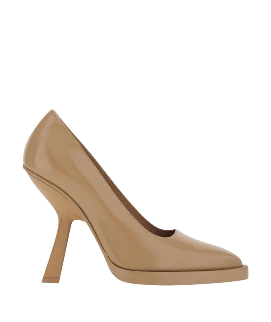 FERRAGAMO Бежевые кожаные туфли, фото 1