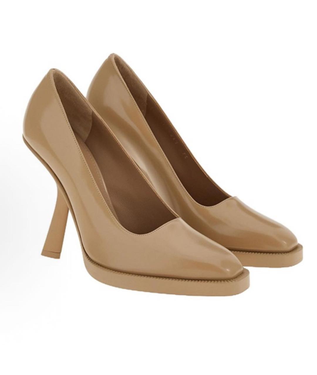 FERRAGAMO Бежевые кожаные туфли, фото 3