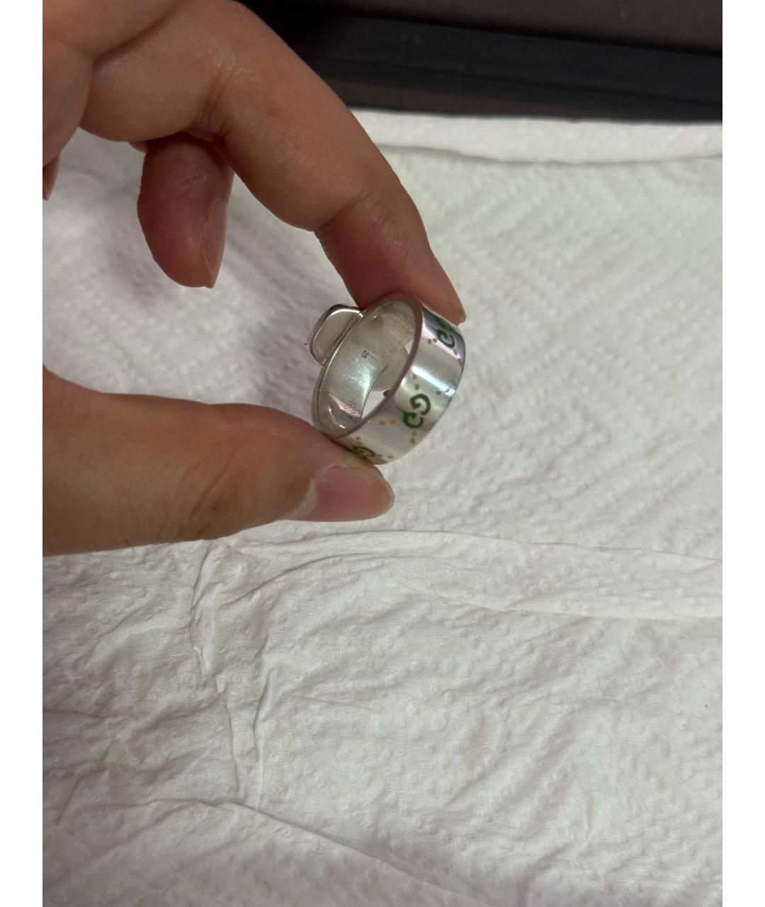 GUCCI Серебряное серебряное кольцо, фото 4