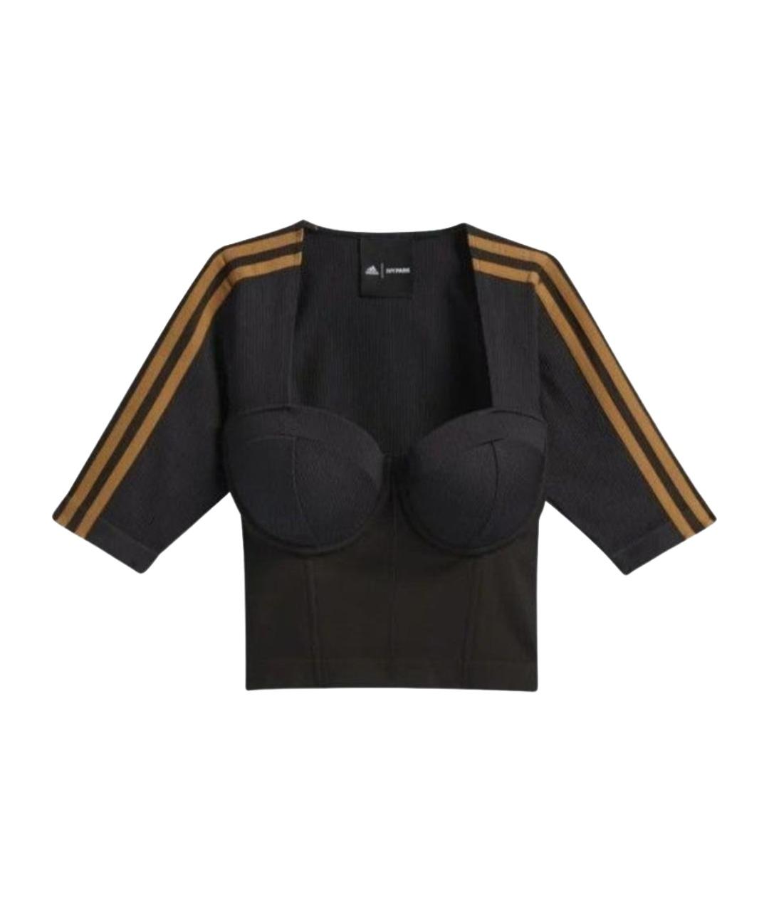 ADIDAS Черная полиэстеровая футболка, фото 1