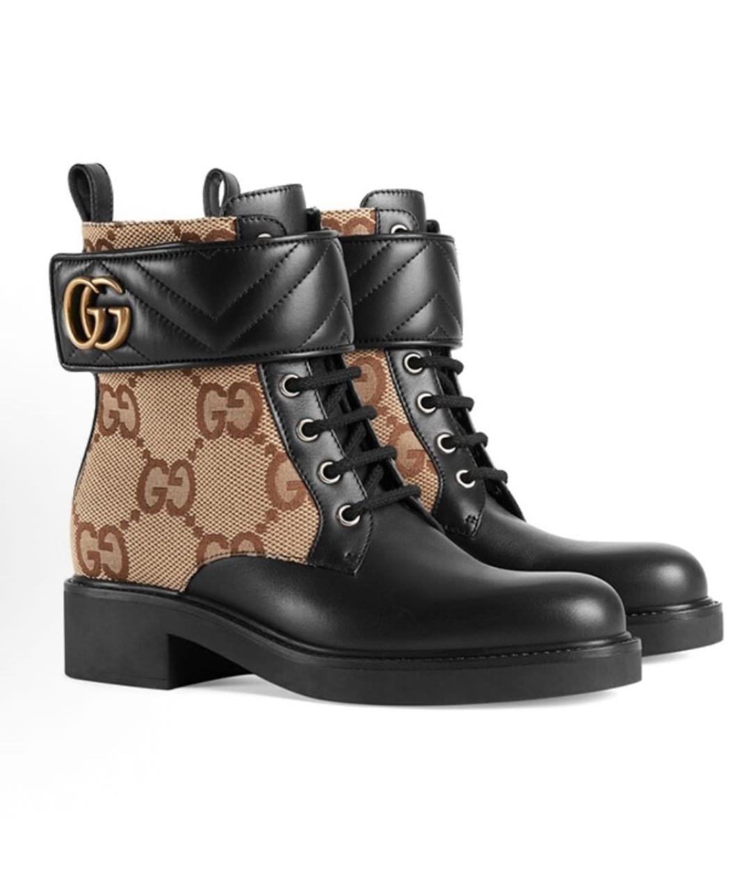 GUCCI Коричневые кожаные ботинки, фото 2