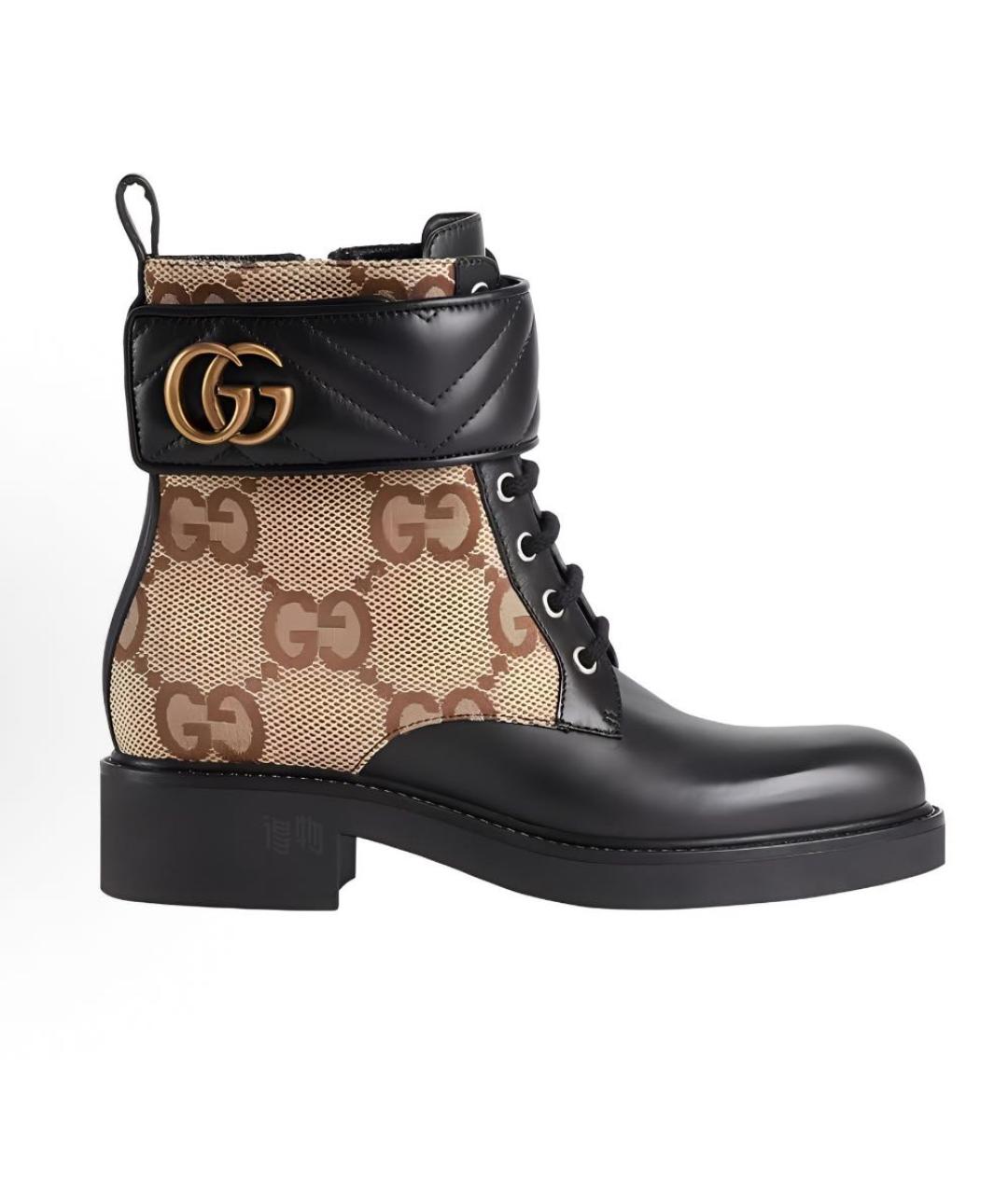 GUCCI Коричневые кожаные ботинки, фото 6