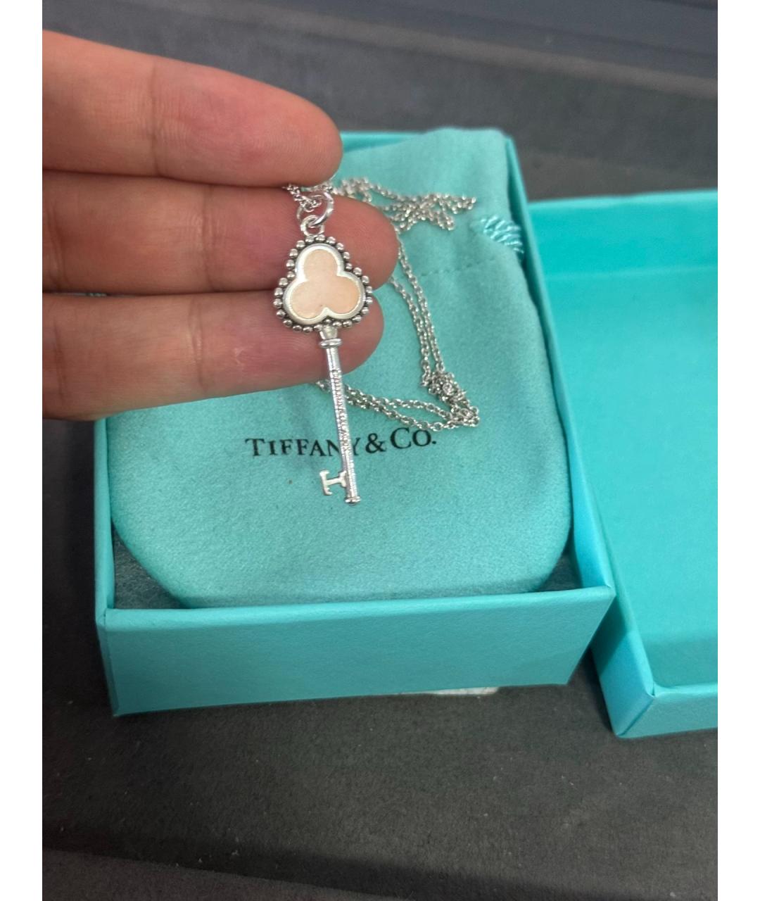 TIFFANY&CO Розовый серебряный кулон, фото 3