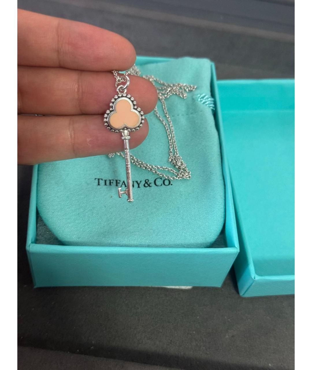 TIFFANY&CO Розовый серебряный кулон, фото 4