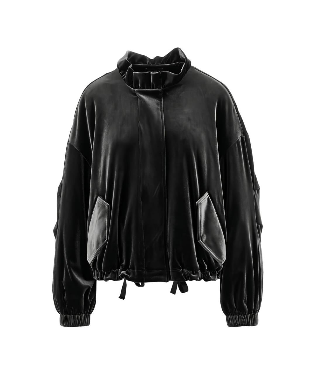EMPORIO ARMANI Черная полиэстеровая куртка, фото 3
