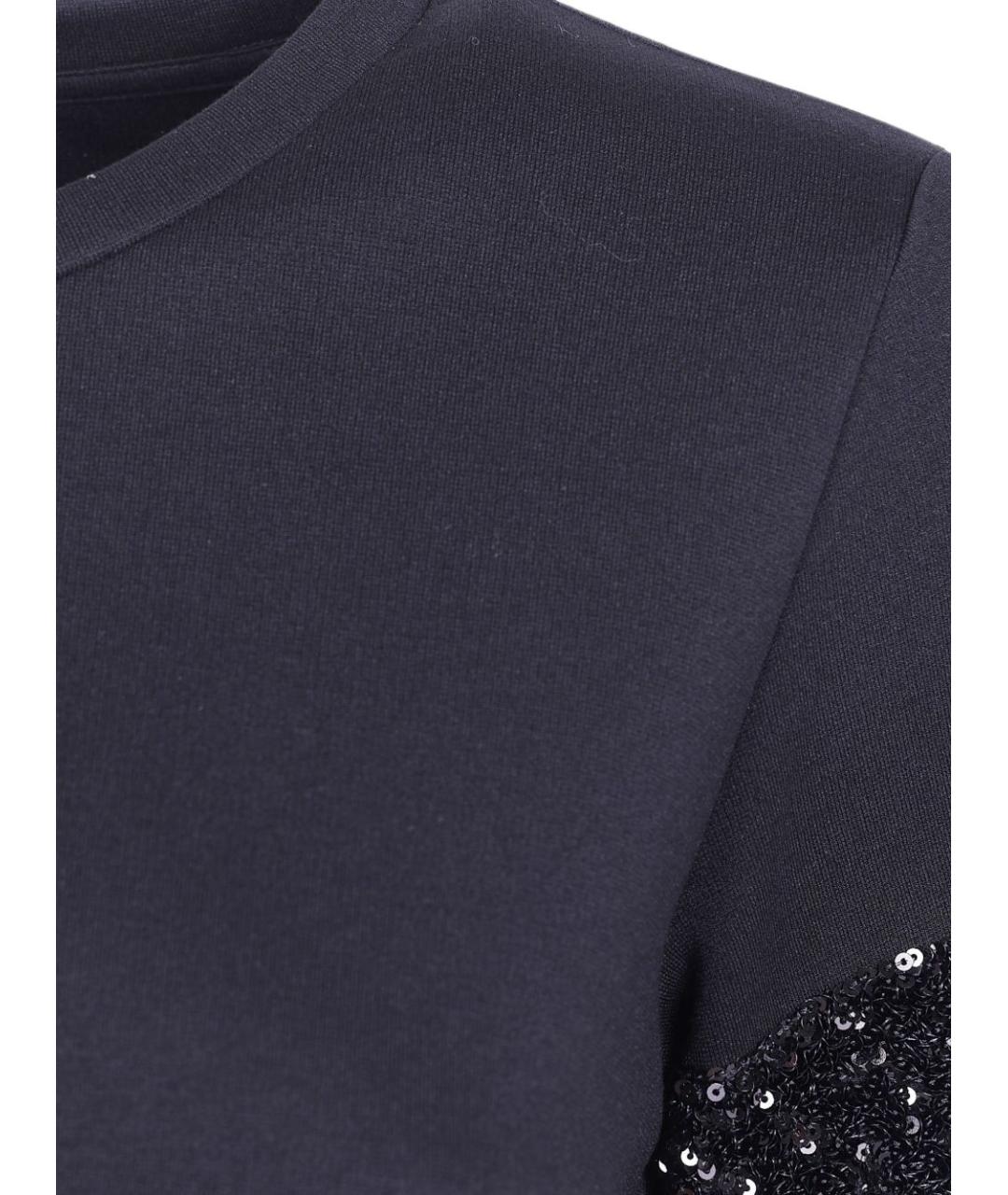 EMPORIO ARMANI Черный полиэстеровый джемпер / свитер, фото 2