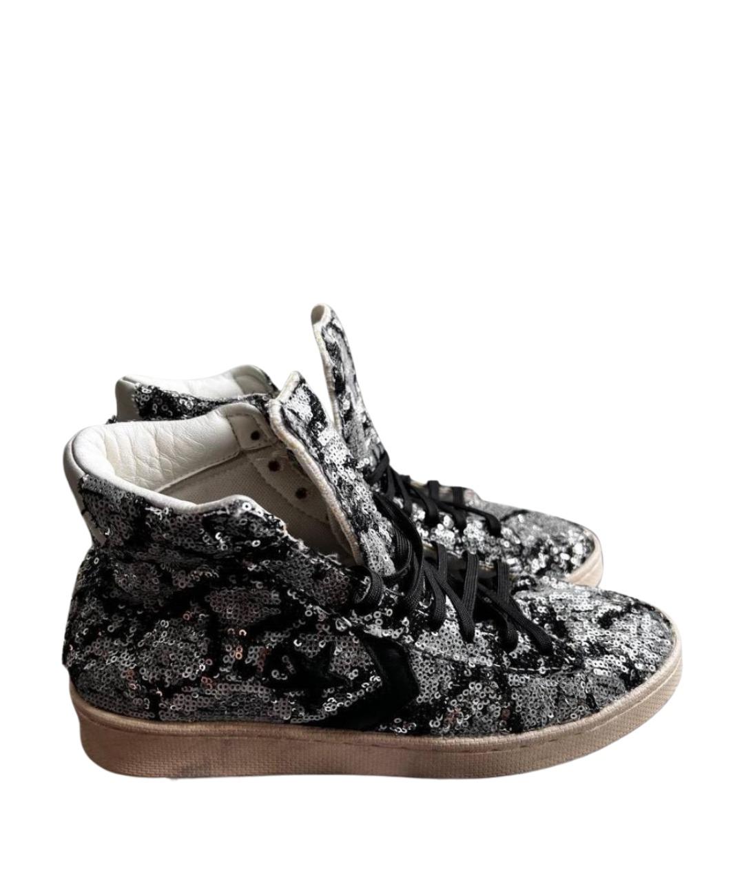 CONVERSE Серебряные синтетические кеды, фото 1