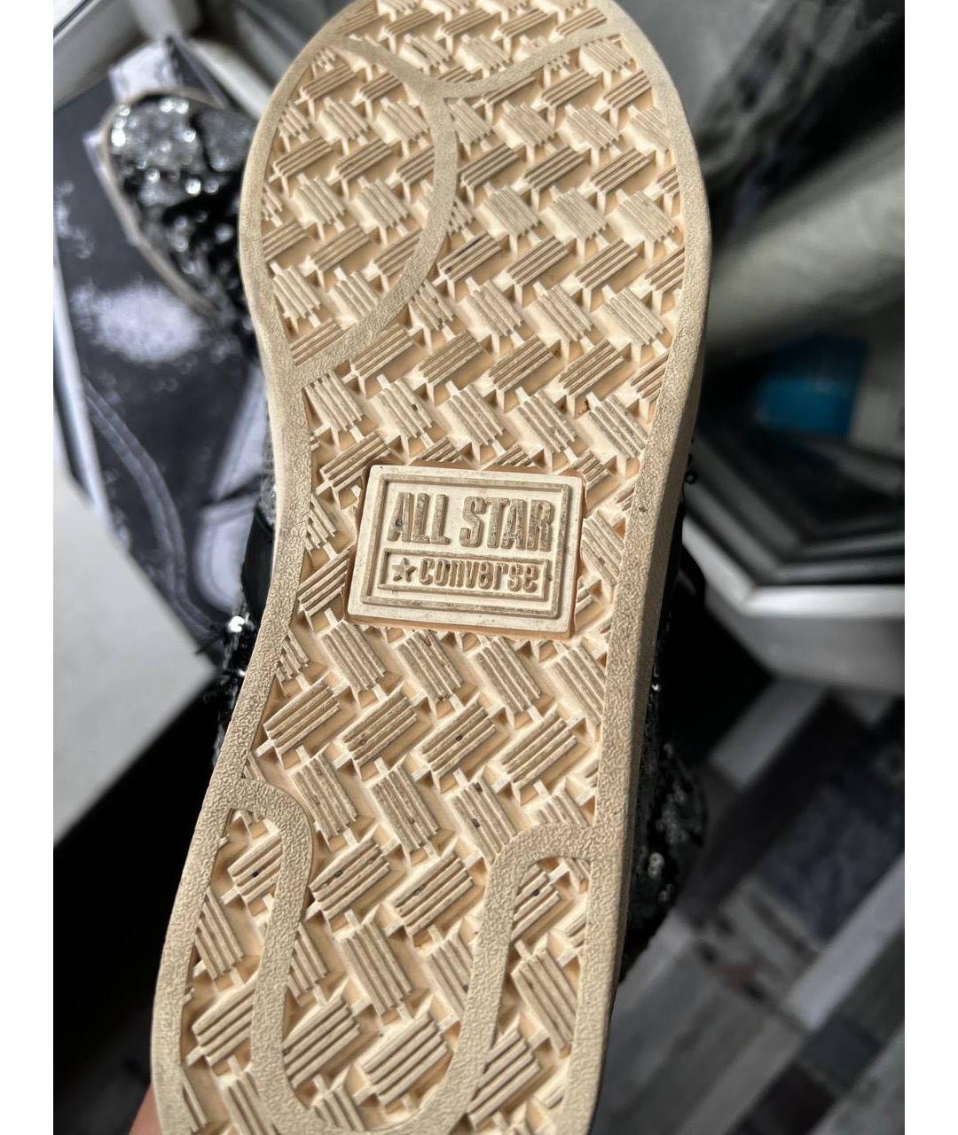 CONVERSE Серебряные синтетические кеды, фото 4