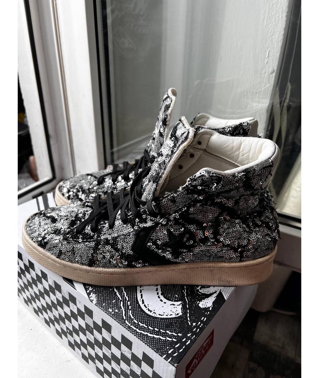 CONVERSE Серебряные синтетические кеды, фото 5