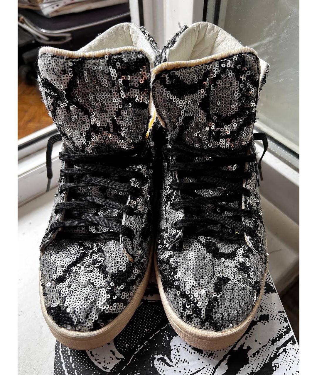 CONVERSE Серебряные синтетические кеды, фото 2