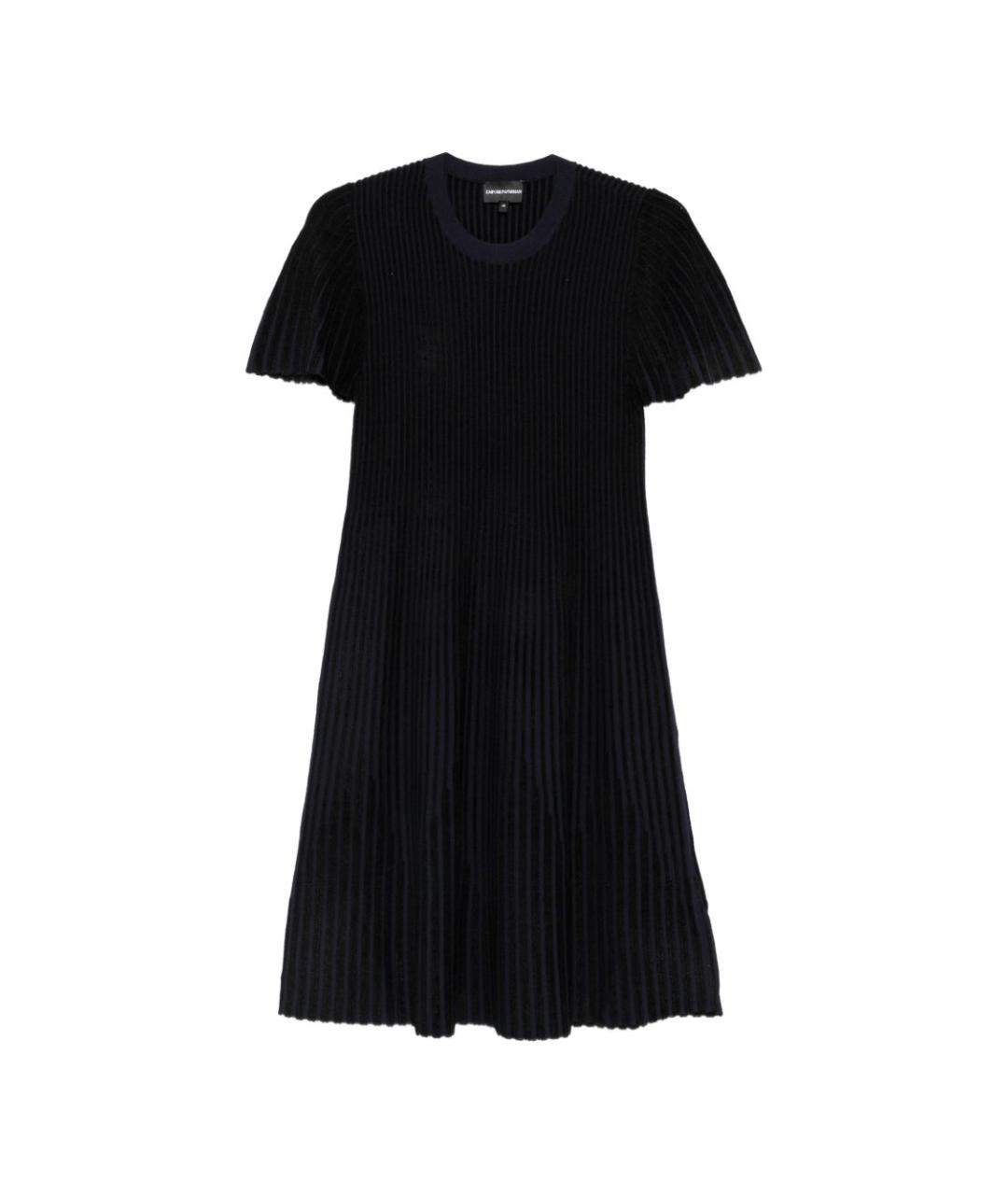 EMPORIO ARMANI Черное полиэстеровое повседневное платье, фото 1