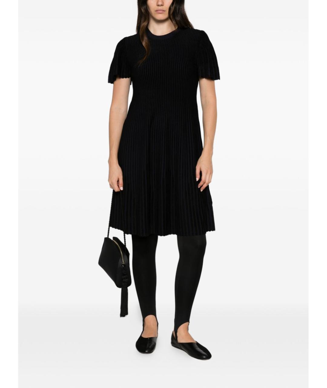 EMPORIO ARMANI Черное полиэстеровое повседневное платье, фото 5