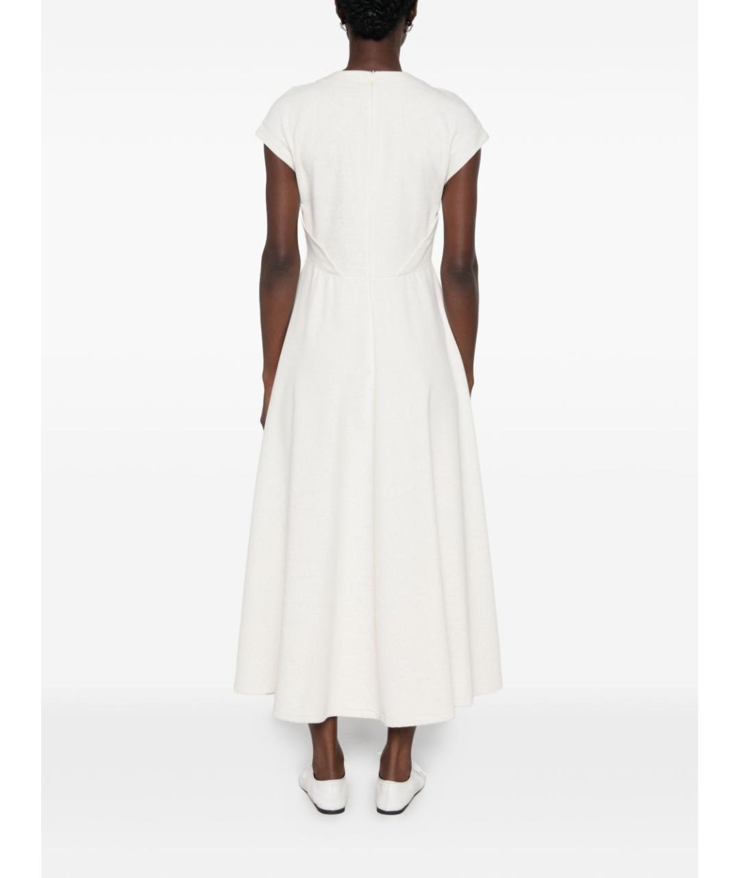 EMPORIO ARMANI Белое хлопковое повседневное платье, фото 2