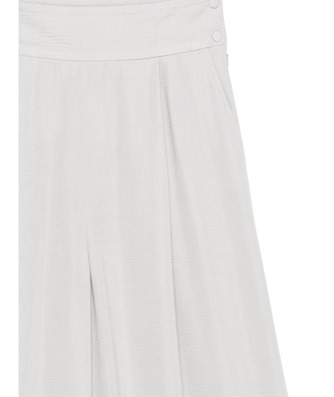 EMPORIO ARMANI Серые вискозные прямые брюки, фото 3
