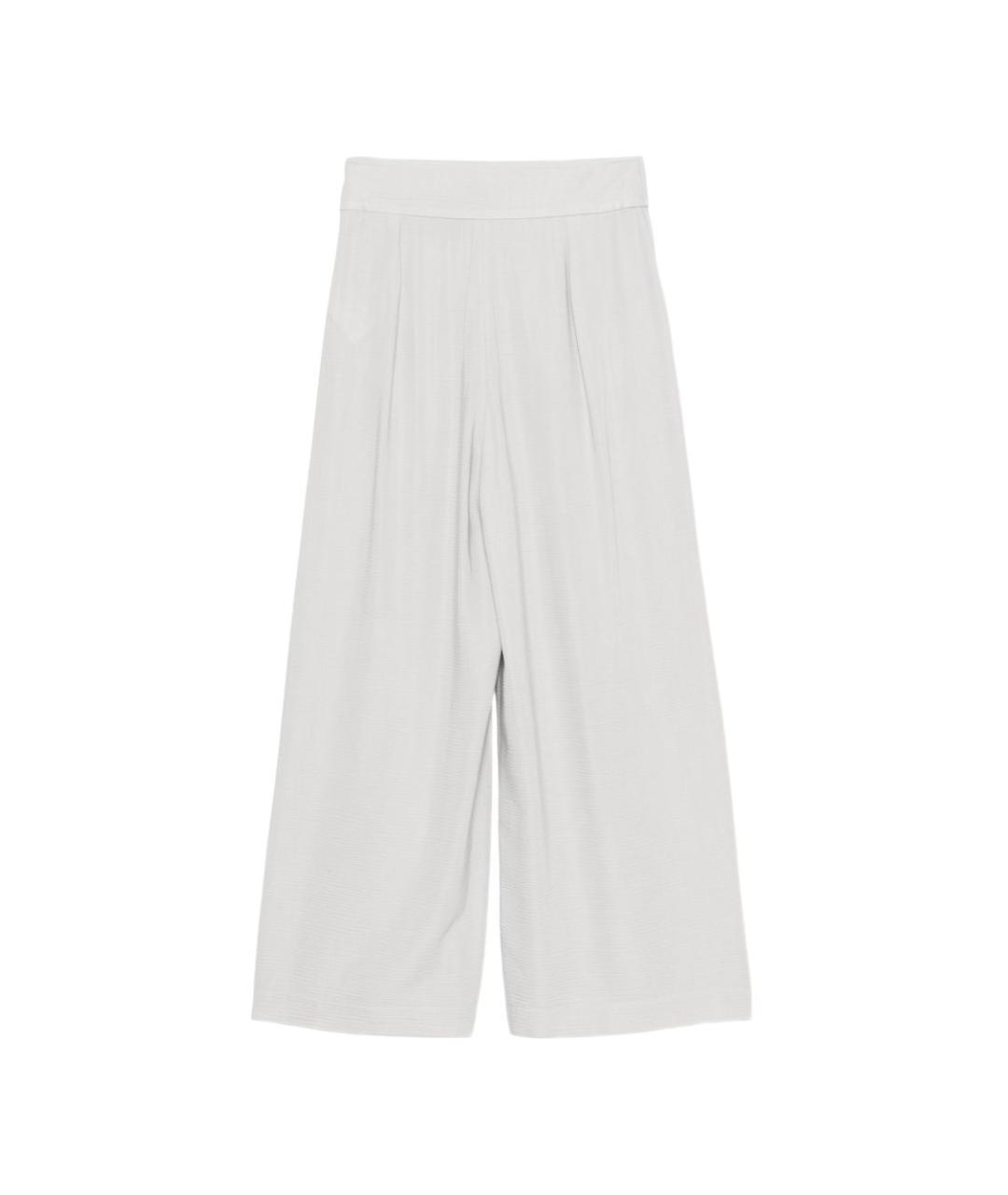 EMPORIO ARMANI Серые вискозные прямые брюки, фото 2