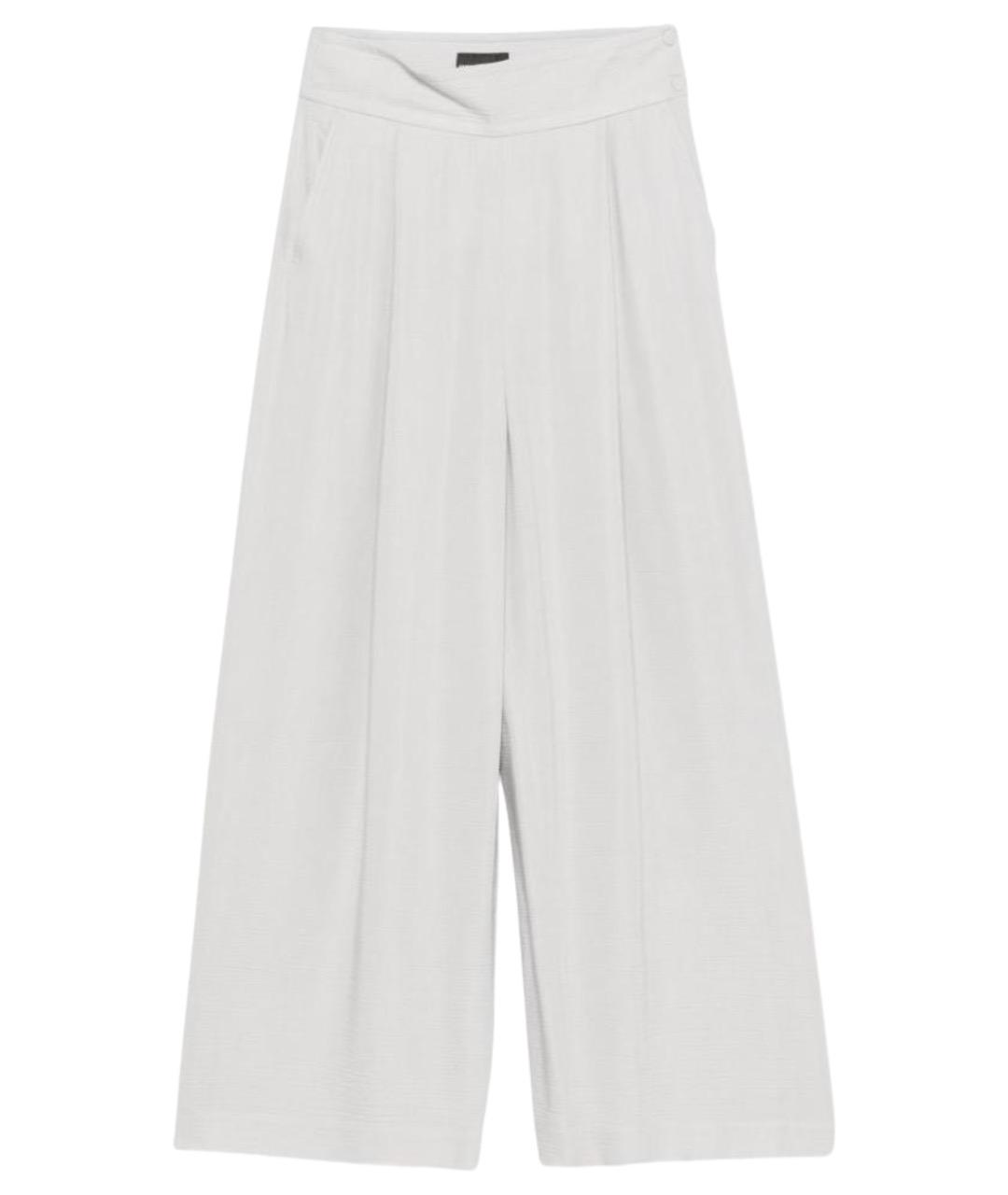 EMPORIO ARMANI Серые вискозные прямые брюки, фото 1