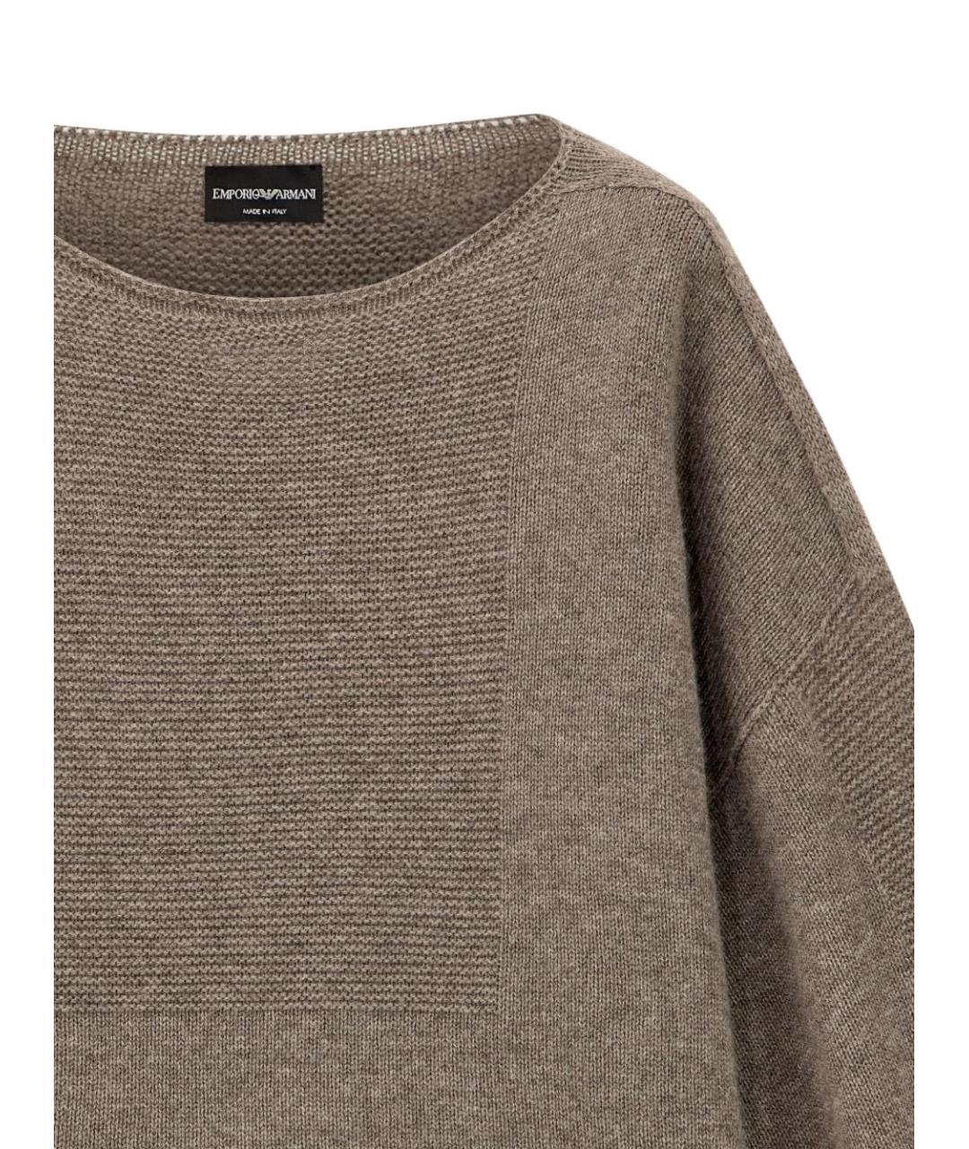 EMPORIO ARMANI Серый кашемировый джемпер / свитер, фото 3