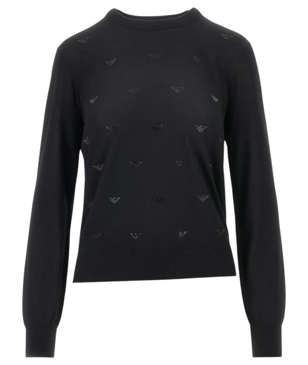 EMPORIO ARMANI Черный шерстяной джемпер / свитер, фото 1