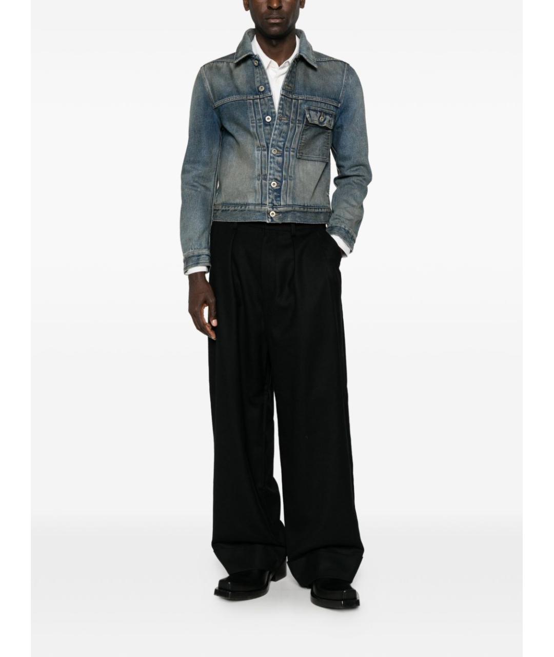 JUNYA WATANABE Черные шерстяные повседневные брюки, фото 3