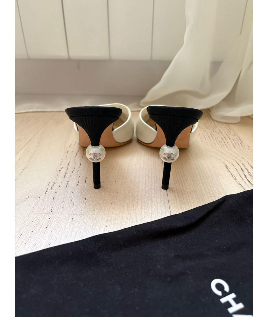 CHANEL Черные кожаные мюли, фото 4