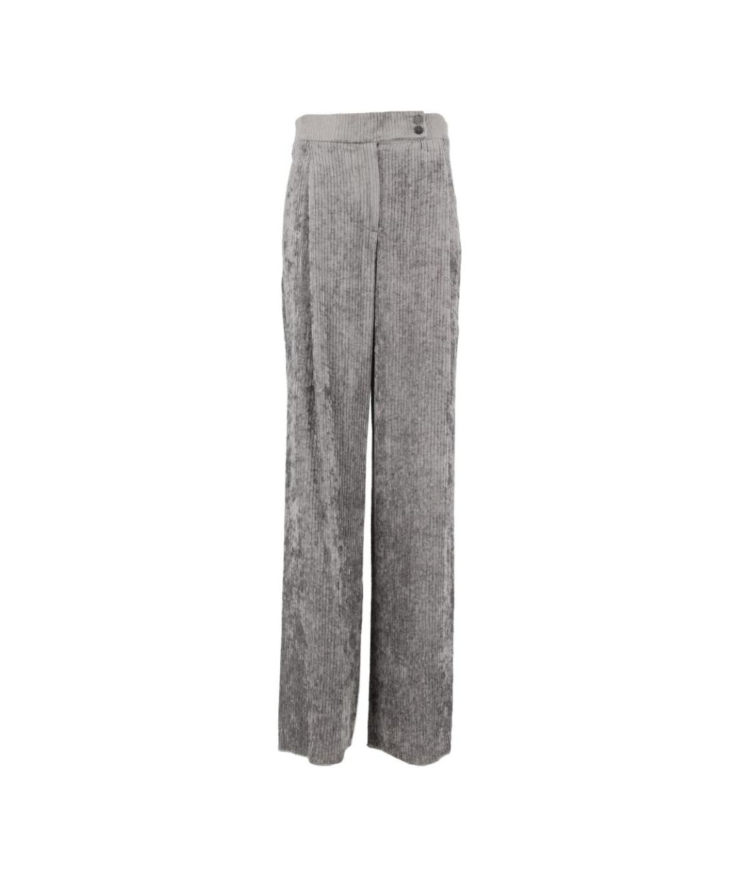 EMPORIO ARMANI Серые вискозные прямые брюки, фото 1