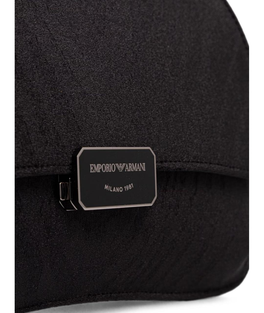 EMPORIO ARMANI Черная тканевая сумка через плечо, фото 2