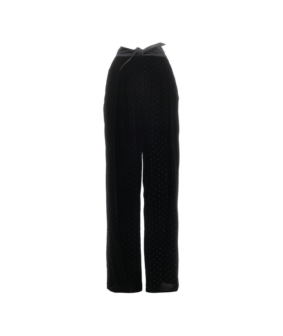 EMPORIO ARMANI Черные полиамидовые прямые брюки, фото 3