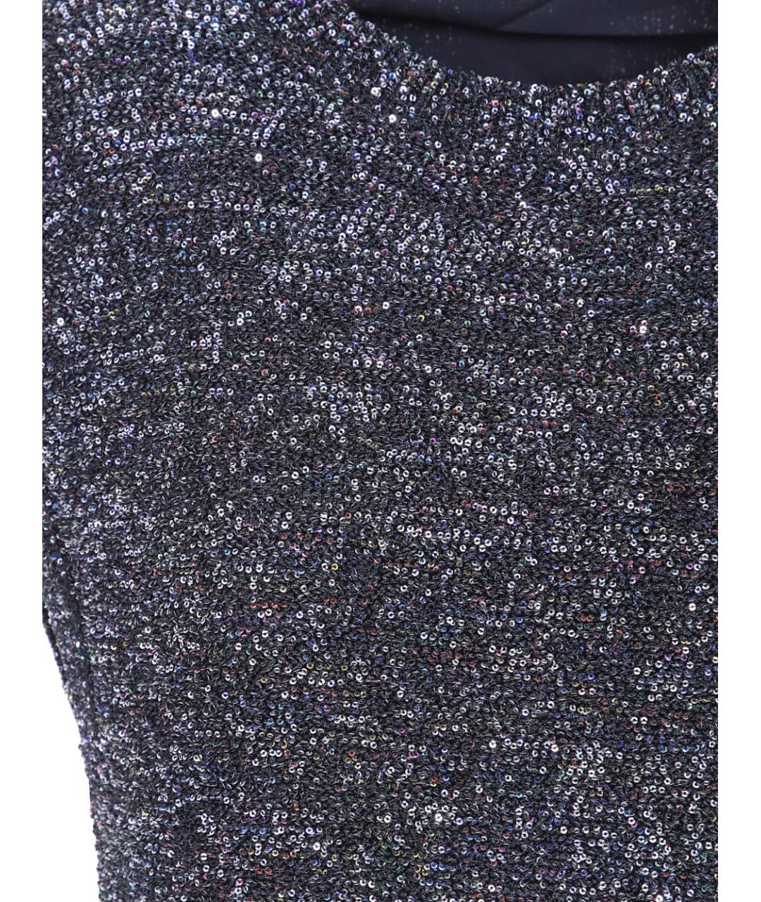 EMPORIO ARMANI Черное вискозное коктейльное платье, фото 3