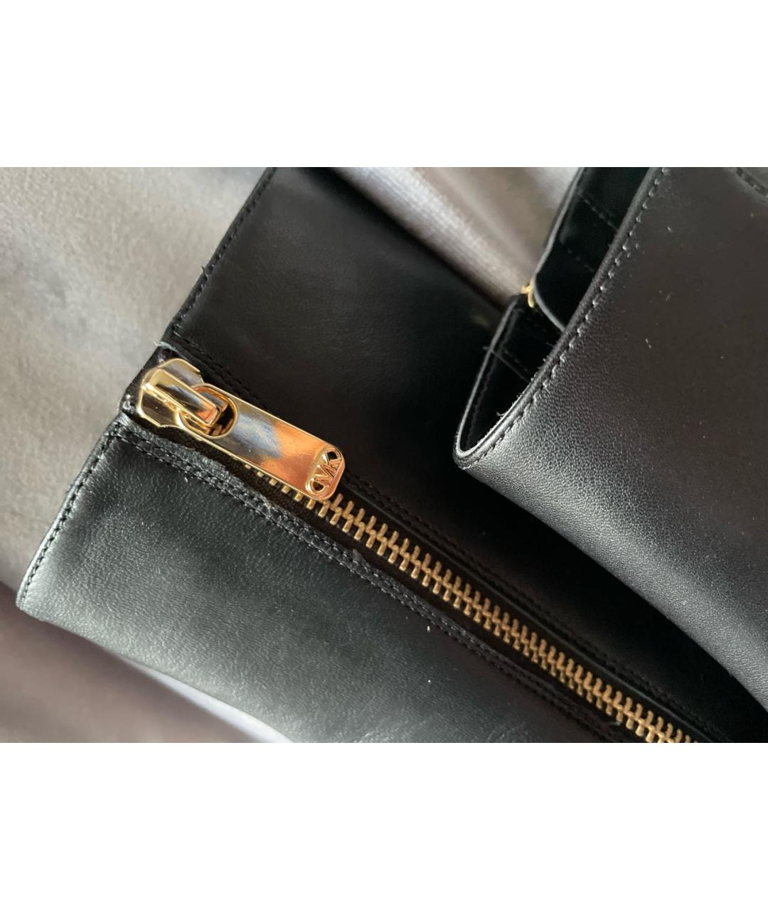 MICHAEL KORS Черные кожаные полусапоги, фото 5