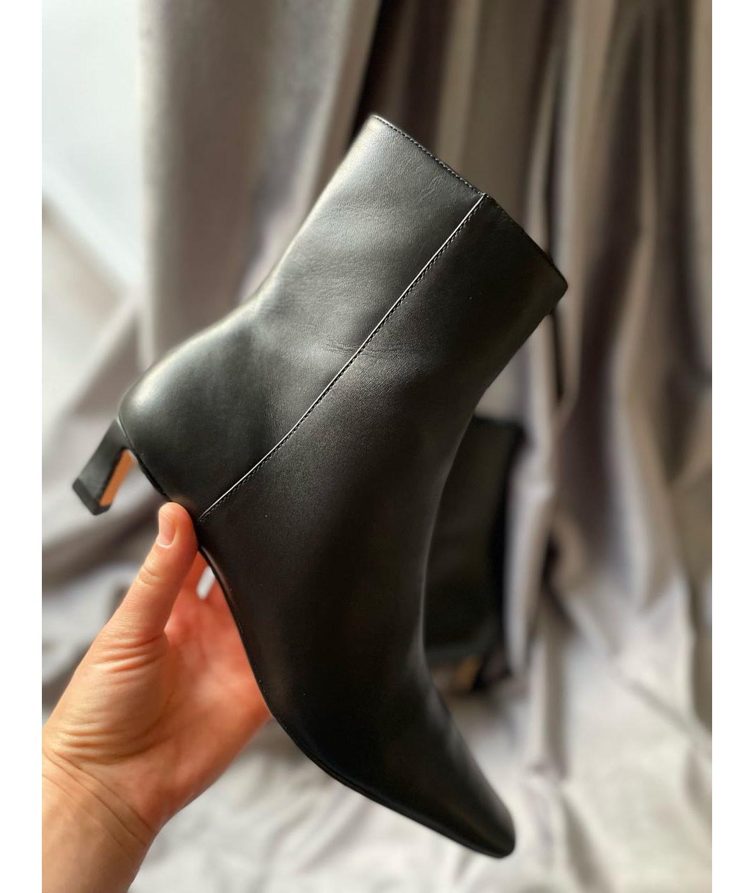 MICHAEL KORS Черные кожаные полусапоги, фото 2