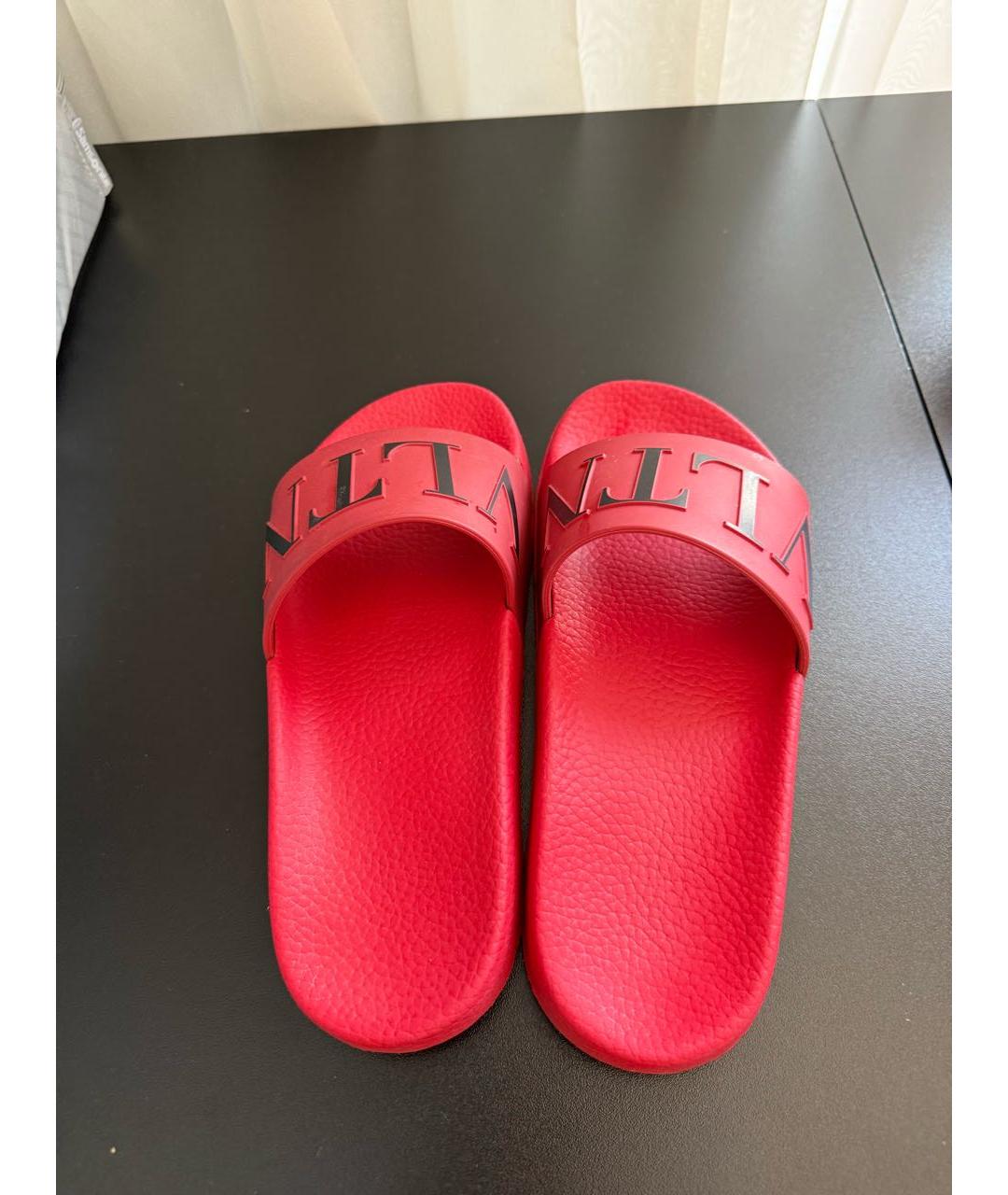 VALENTINO Красные шлепанцы, фото 3