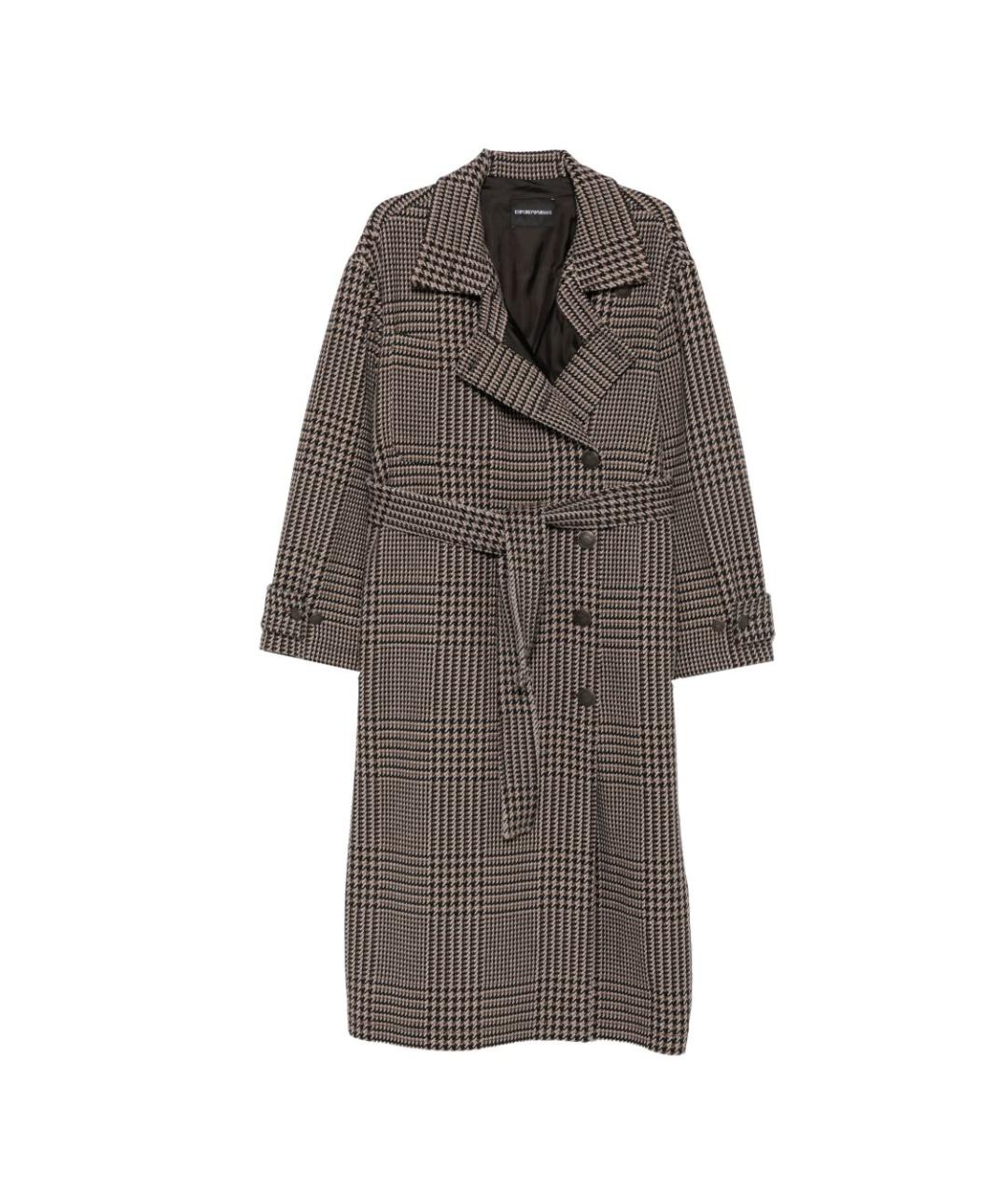 EMPORIO ARMANI Мульти шерстяное пальто, фото 1