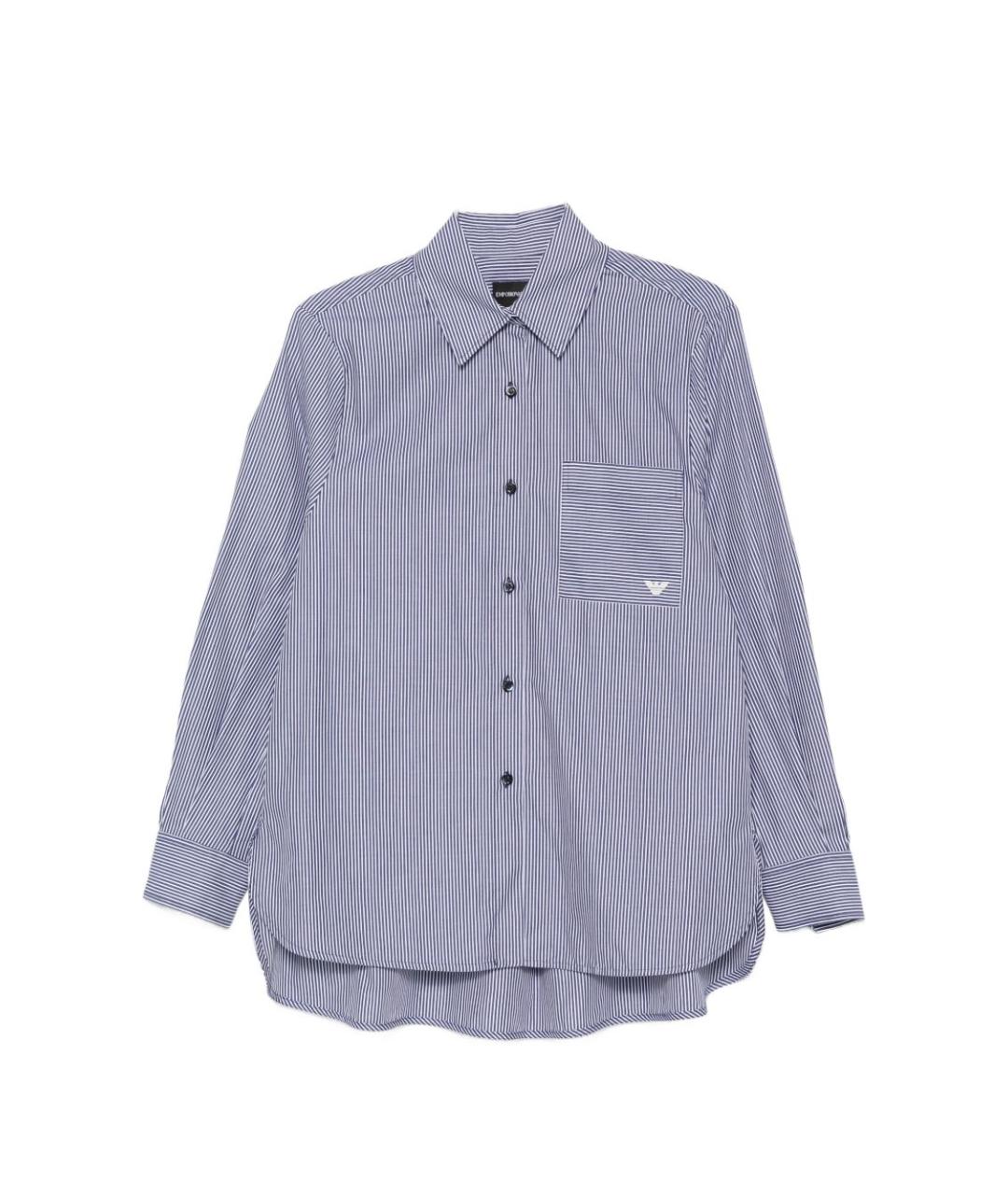 EMPORIO ARMANI Синяя хлопковая рубашка, фото 1