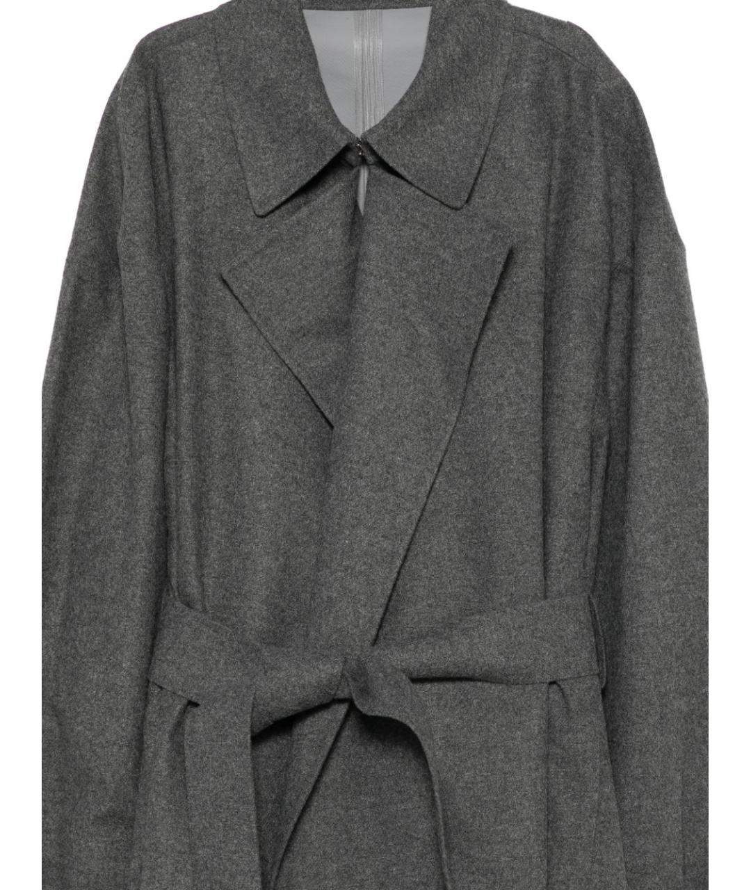 EMPORIO ARMANI Серое шерстяное пальто, фото 3