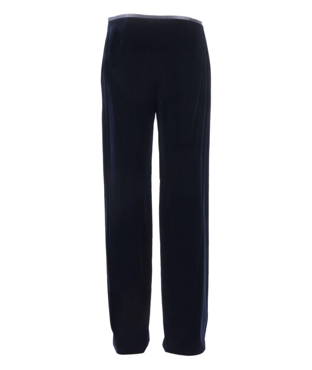 EMPORIO ARMANI Синие вискозные прямые брюки, фото 2