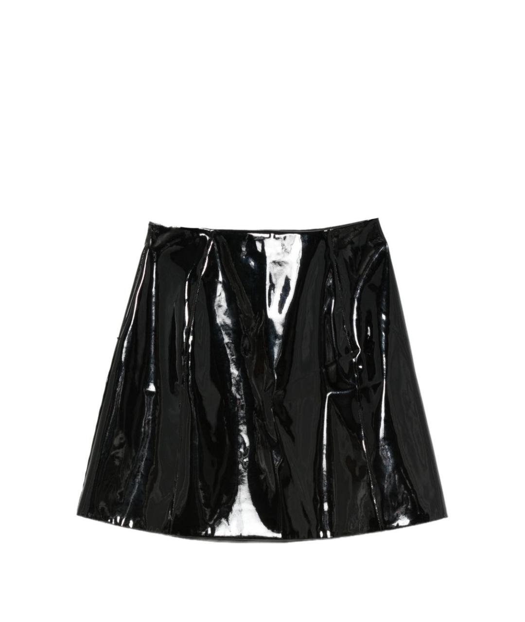 EMPORIO ARMANI Черная полиэстеровая юбка мини, фото 2