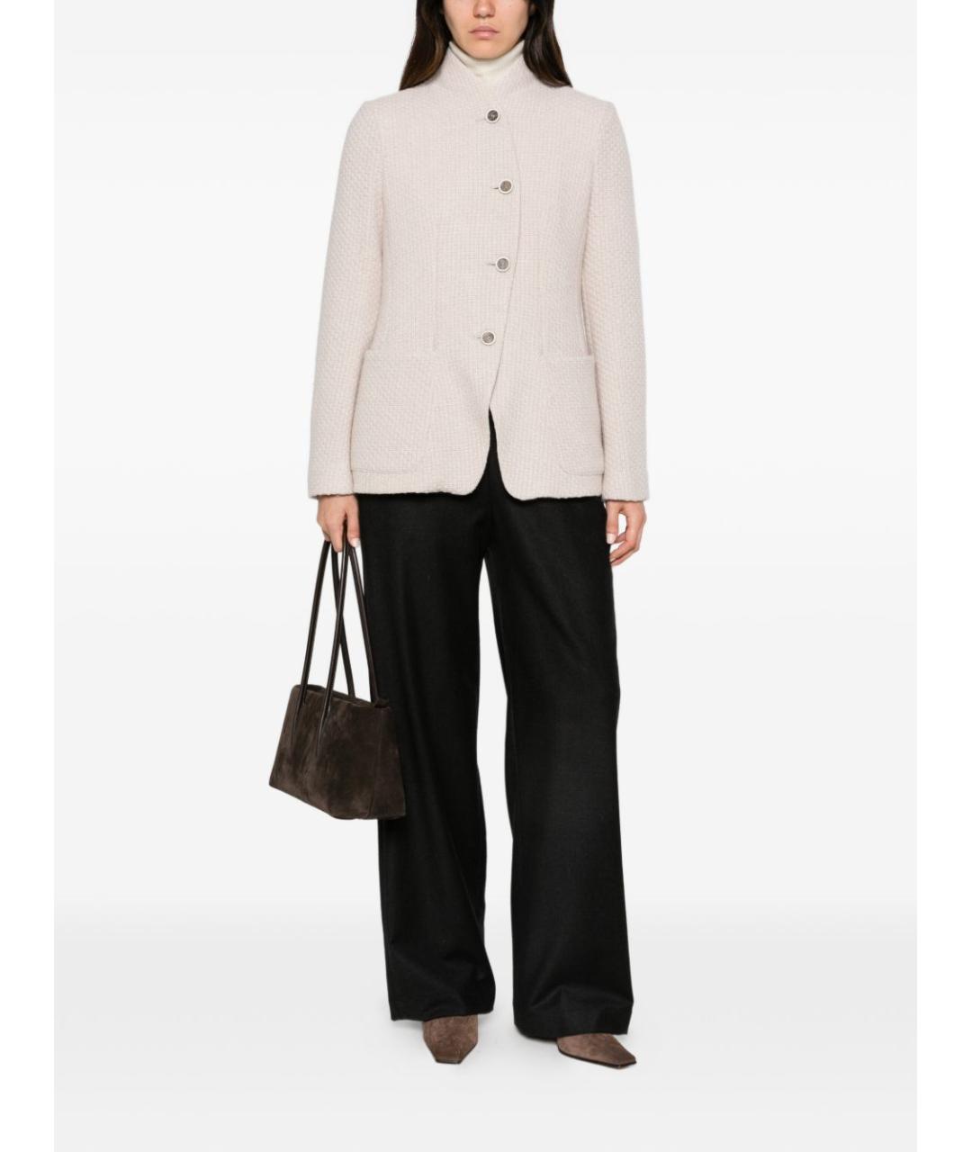 EMPORIO ARMANI Бежевая шерстяная куртка, фото 3